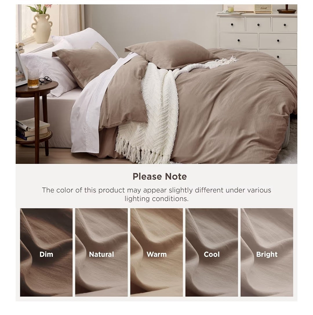 Bedspread Duvet Cover Queen Size (Khaki)