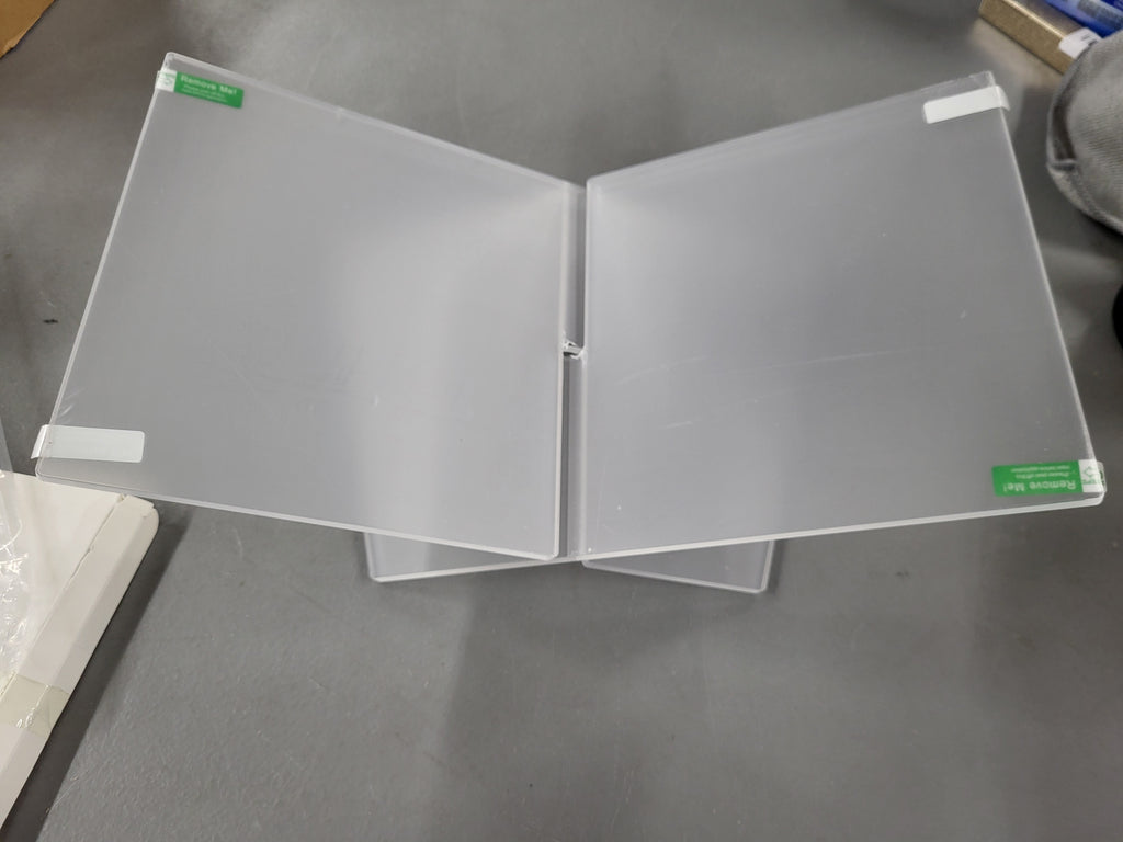 Acrylic Desktop Book Stand, Clear Angled Book Holder Display for Cookbooks, Magazines & Art Books, 12x7x5 in Slim Transparent Reading Stand for Desk & Coffee Table