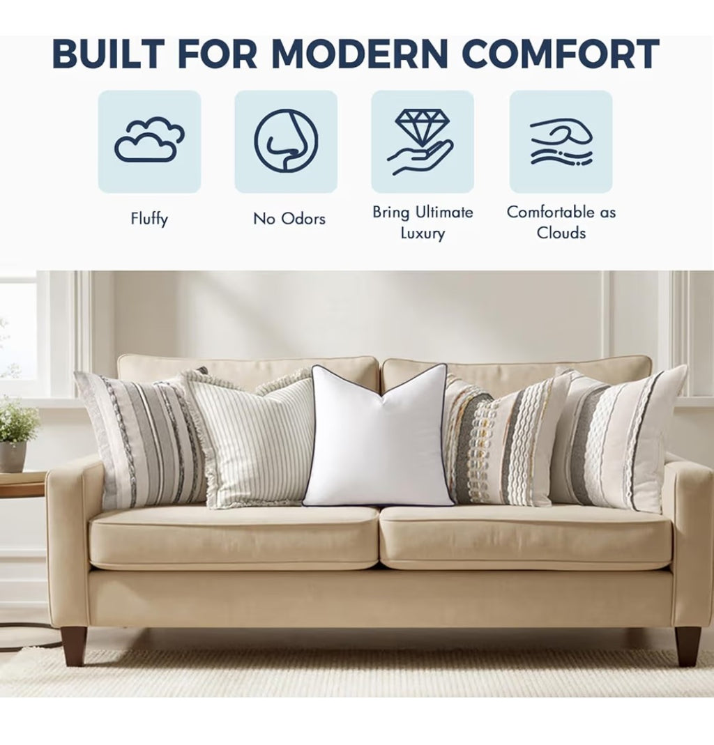 24"x24" Soft Throw Pillows (2 pack)