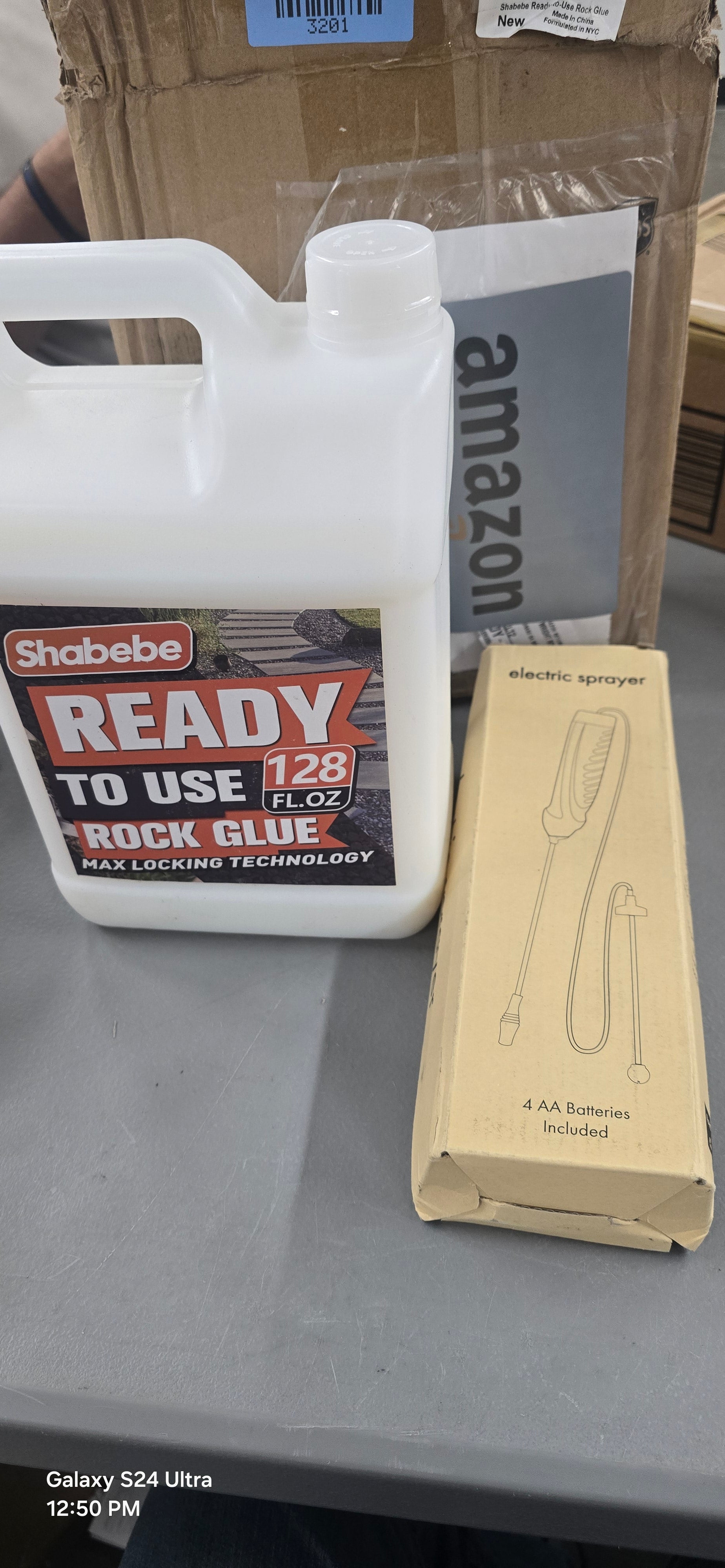 Rock Glue with Electric Sprayer, 1 Gallon Ready-to-Use Mulch Hold for Landscaping.