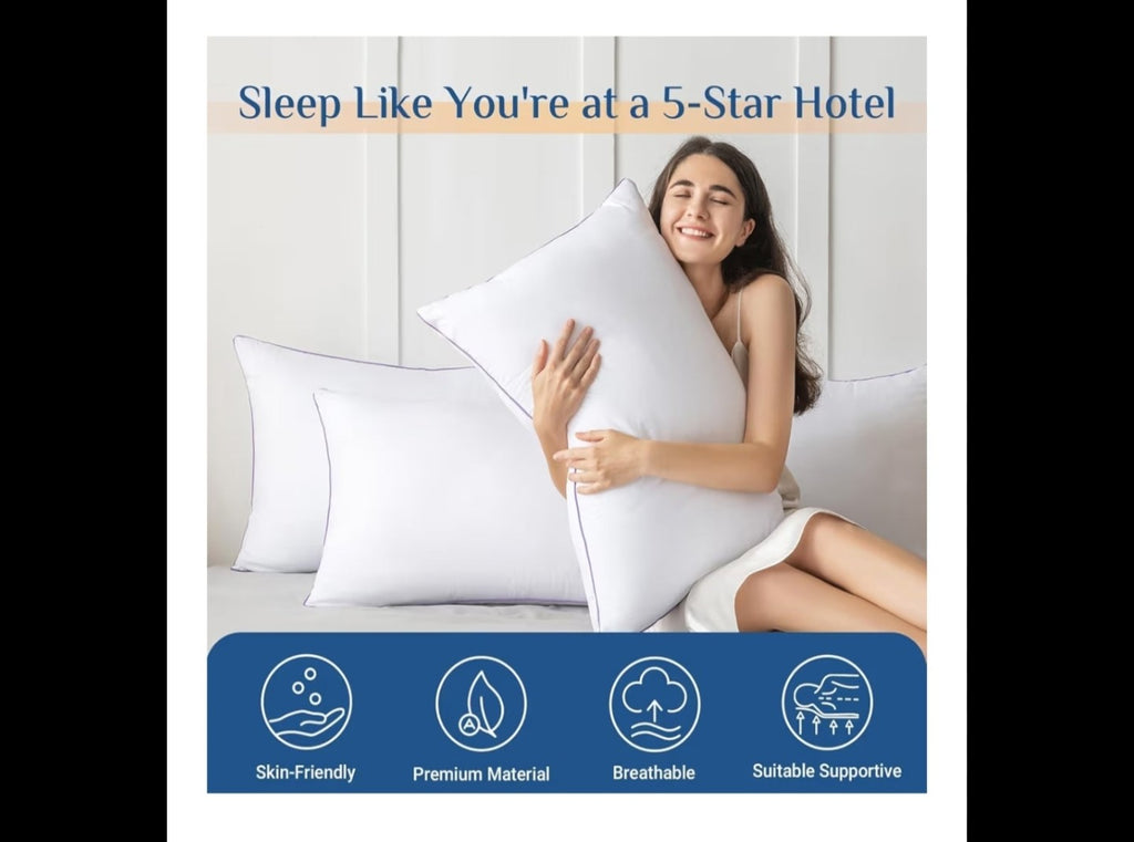 Jollyvogue Standard Size Pillows 4 pack