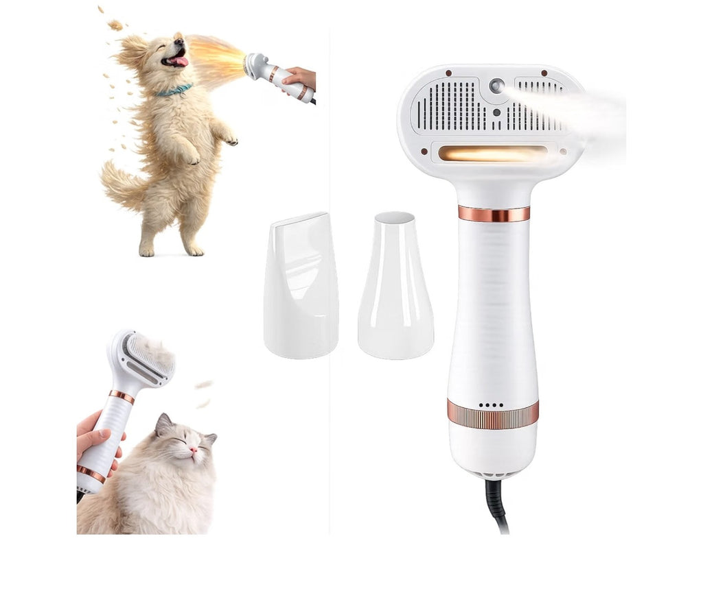 Steam & Dry Pet Grooming Brush for Dogs & Cats, Gentle Touch.