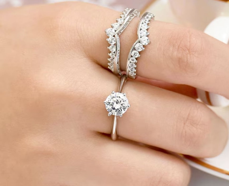 Wuziwen Crown Wedding Ring Gaurd (Size 4)