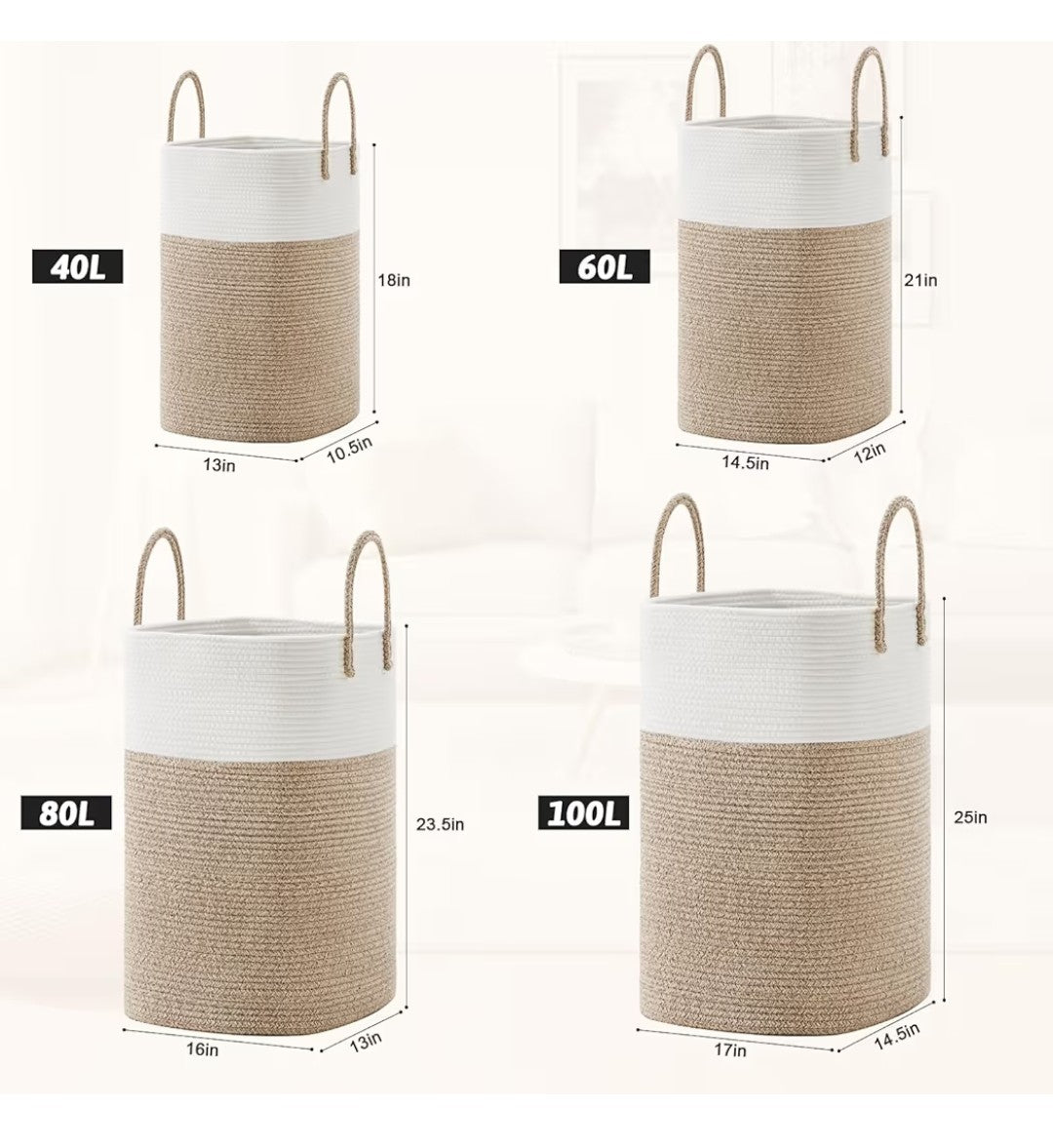 Laundry Basket 60L