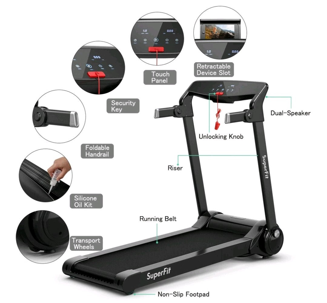Electric Folding Treadmill w Speaker