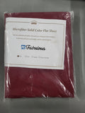 Fabulous Twin Size Flat Sheet (Burgundy)