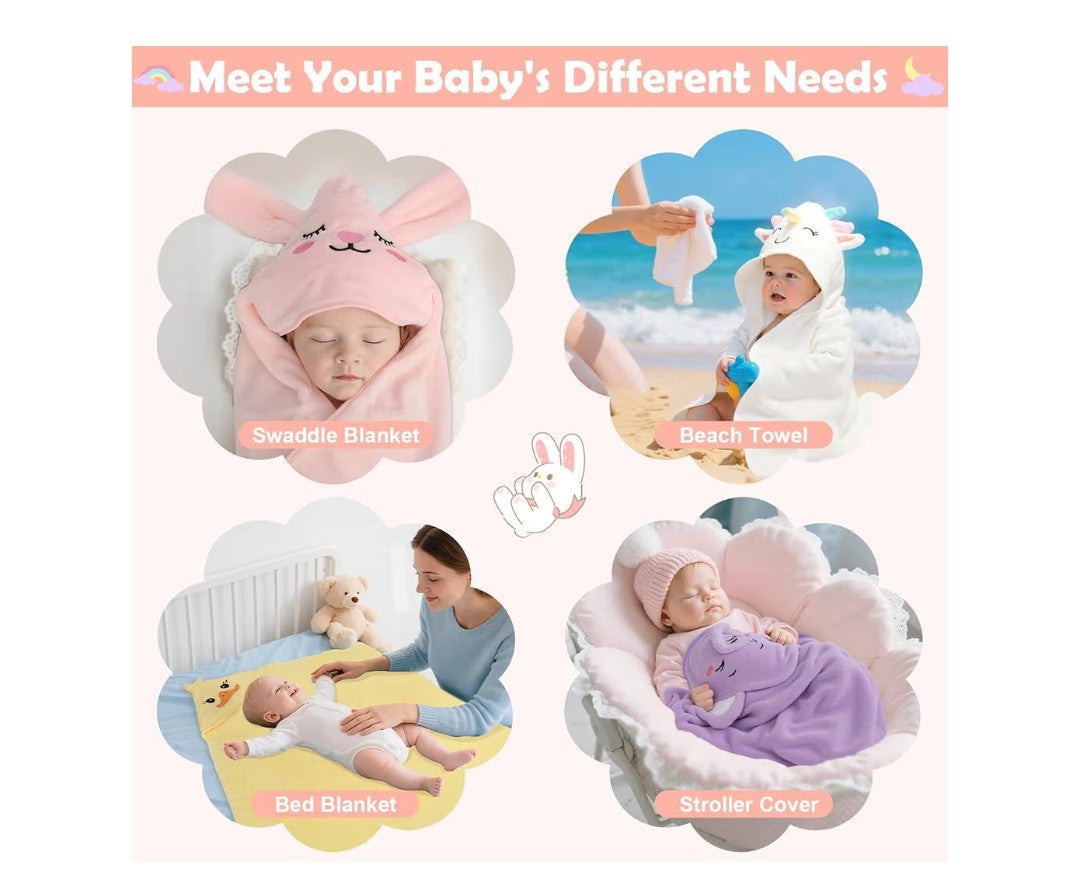 Animal Hooded Baby Bath Towels