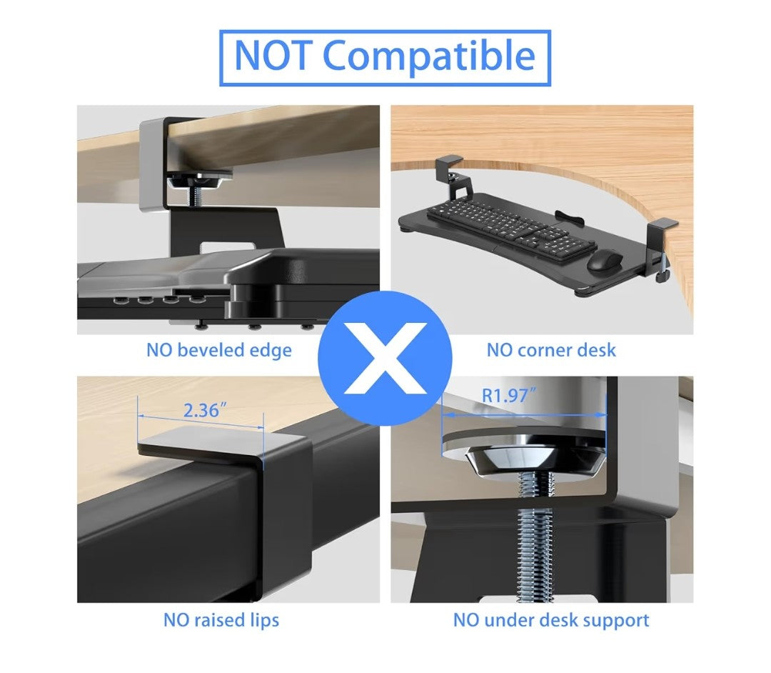 Supertek Keyboard Tray Under Desk Pull Out