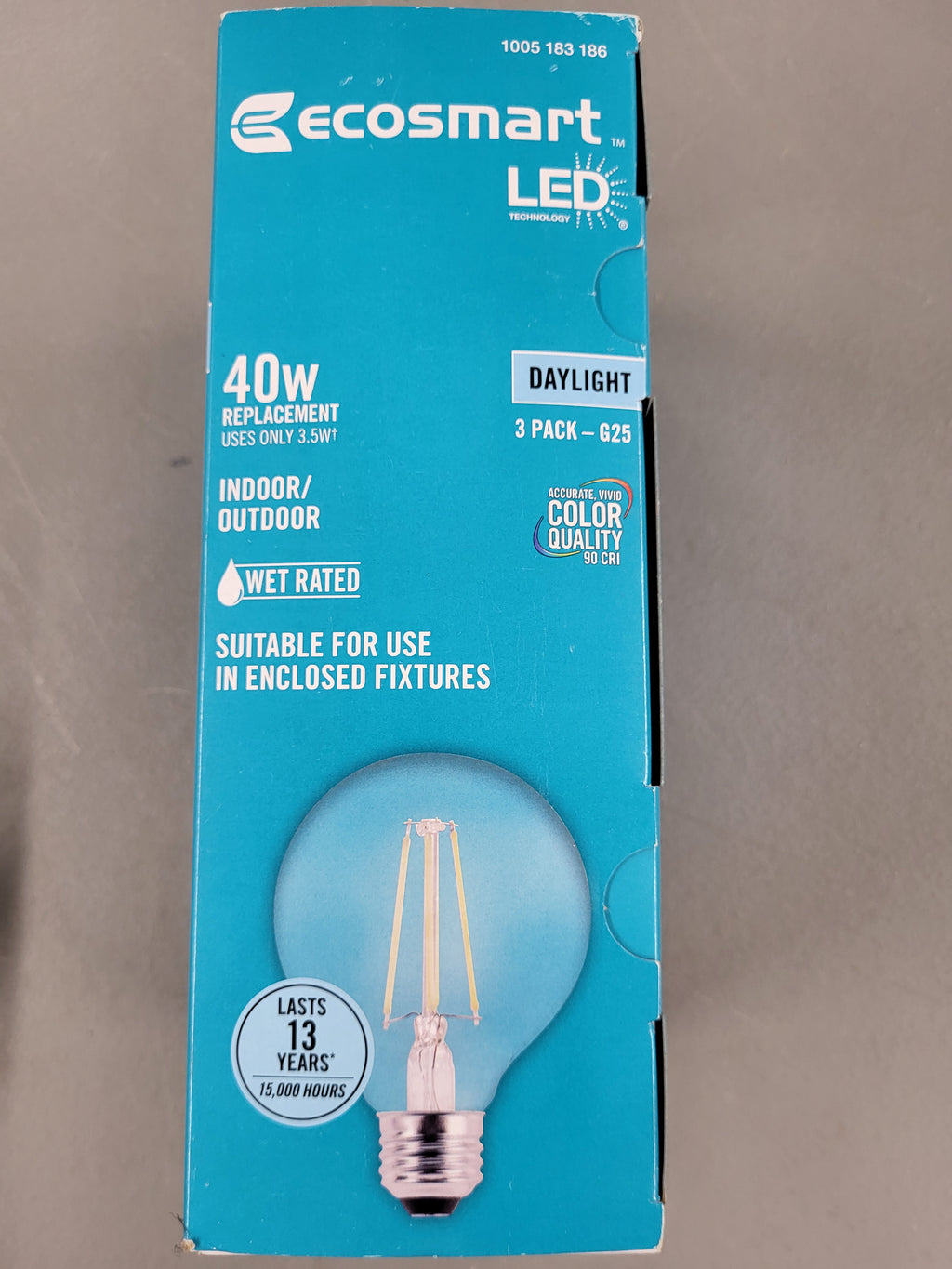 Ecosmart 40W G25 LED Edison Light Bulbs (3 pack)