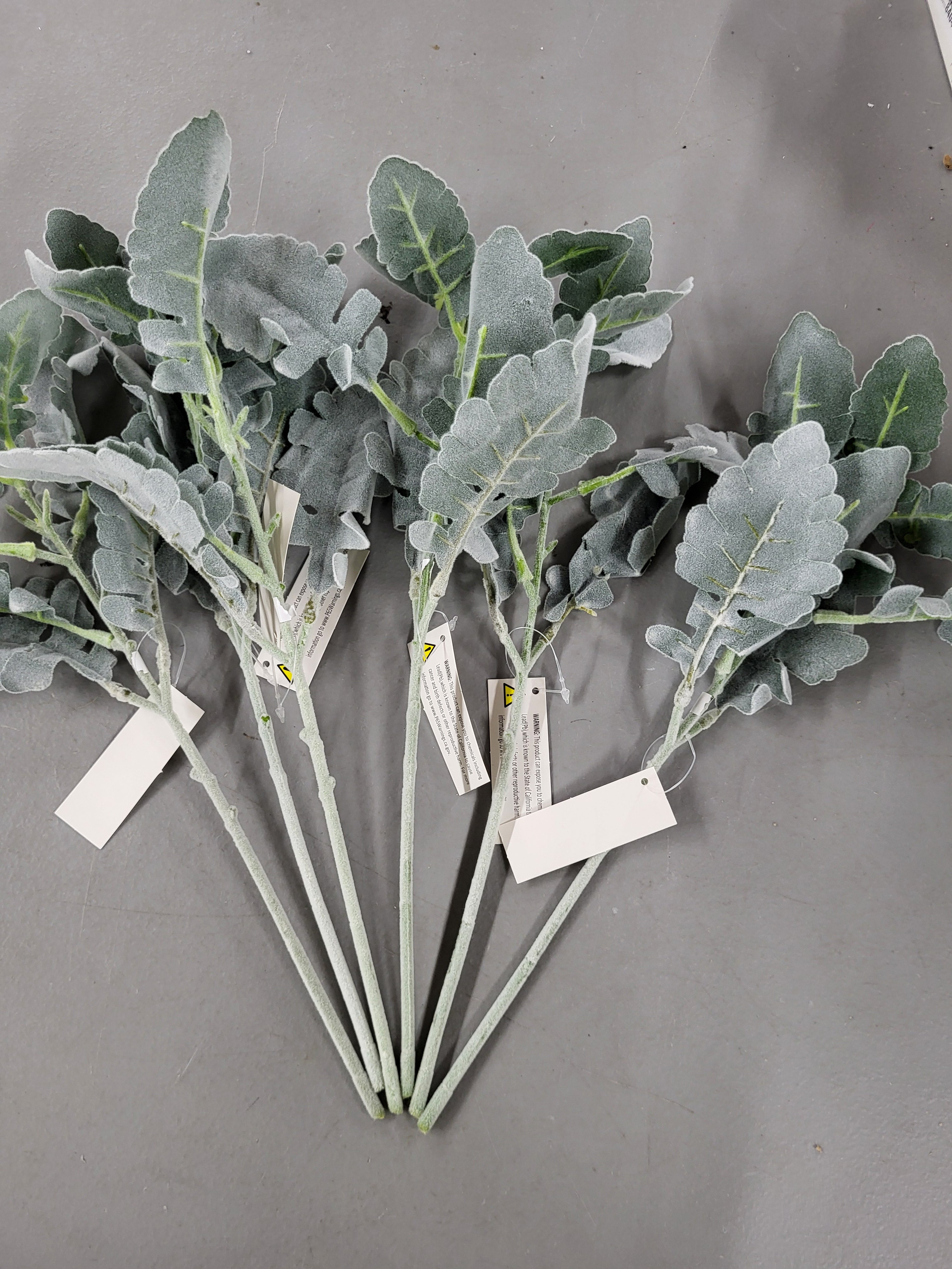 Artificial Frosted Green Dusty Miller Foliage (6 pack)