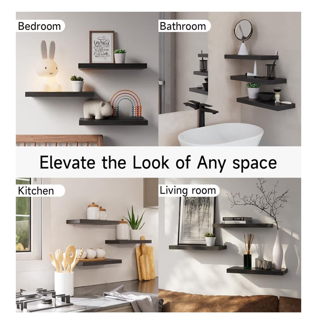 Floating Shelves 3 pack (Black)