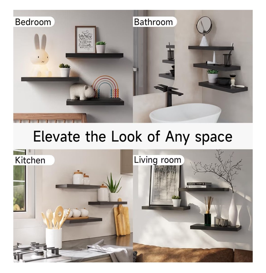 Floating Shelves 3 pack (Black)