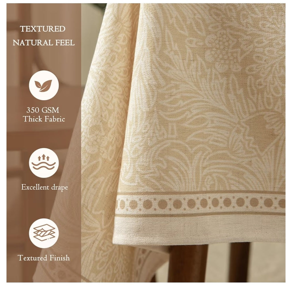 Thick Linen Tablecloth 79in x 55in