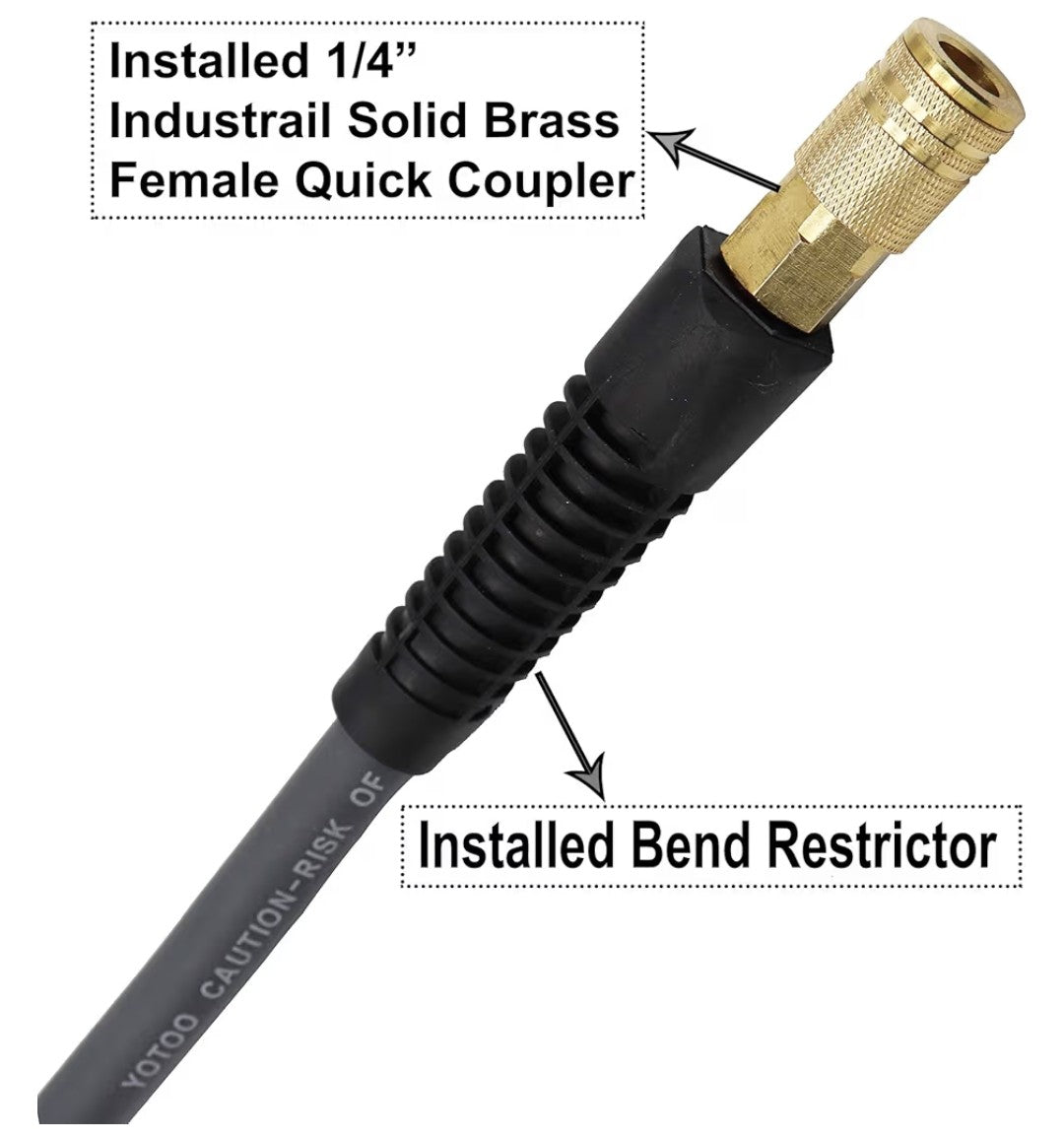 Yotoo Hybrid Air Hose 3/8"×50'