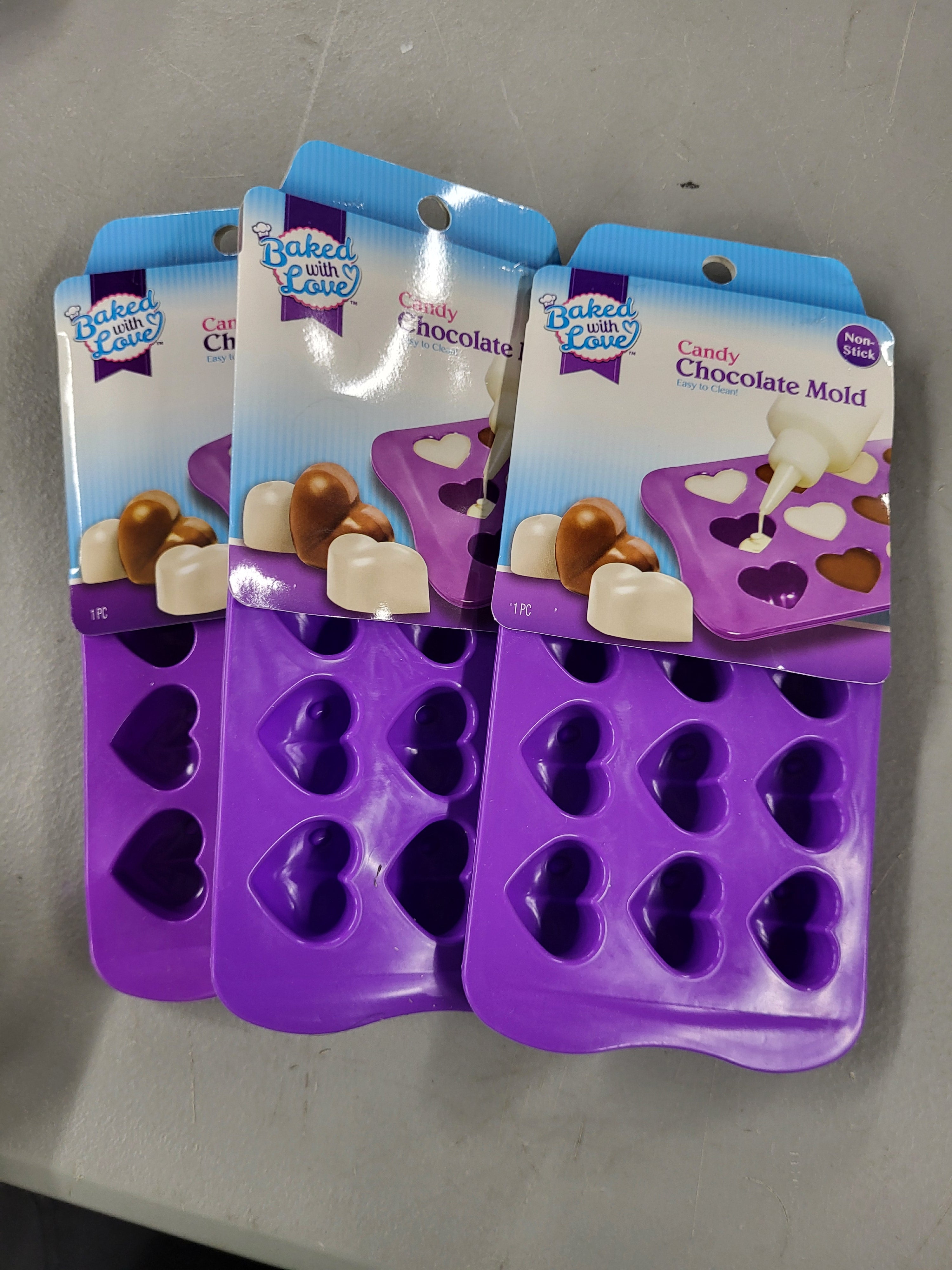 Heart Shaped Candy Chocolate Mold (3 pack)