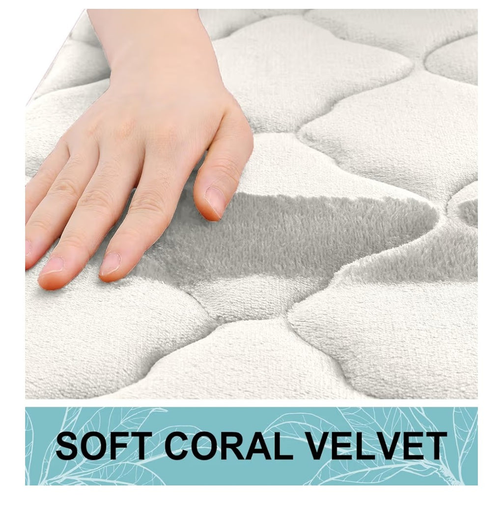 Memory Foam Bath Mat 36x24in (Cream)