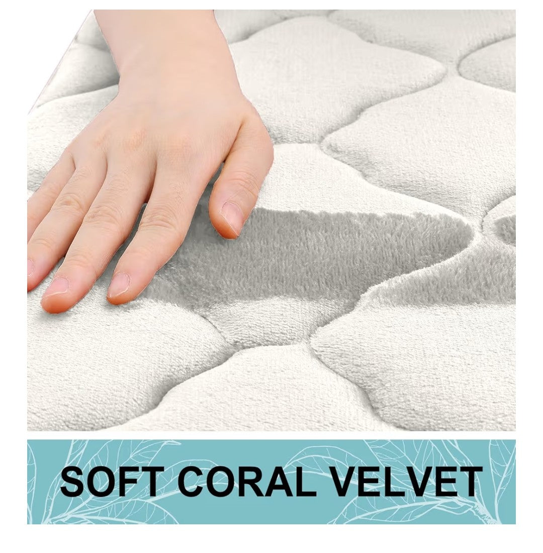 Memory Foam Bath Mat 36x24in (Cream)