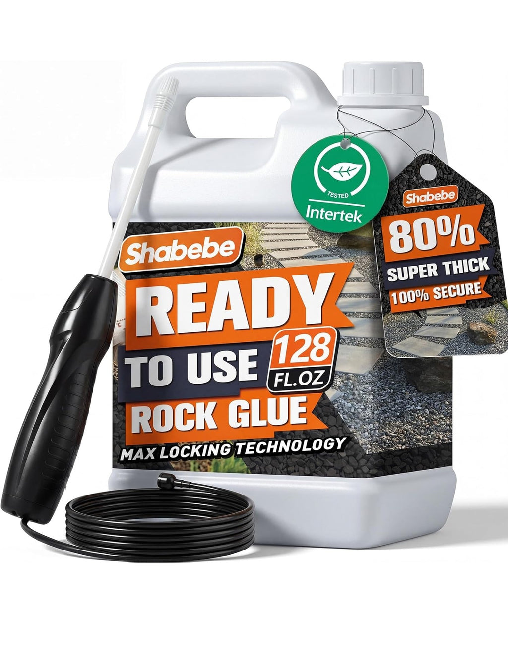 Rock Glue with Electric Sprayer, 1 Gallon Ready-to-Use Mulch Hold for Landscaping.