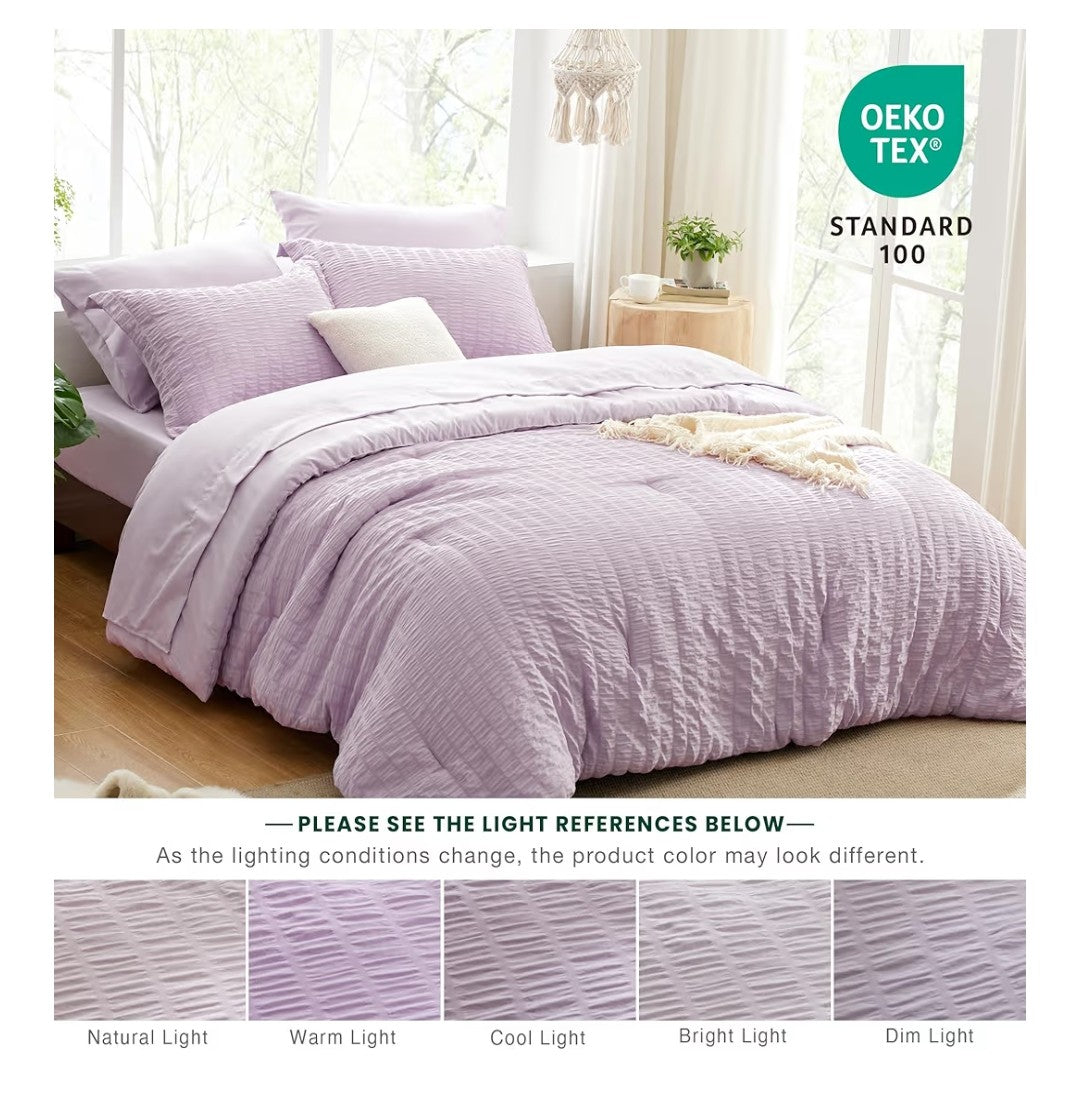 Love's Cabin 5 Piece Set Twin Size (Lavender)