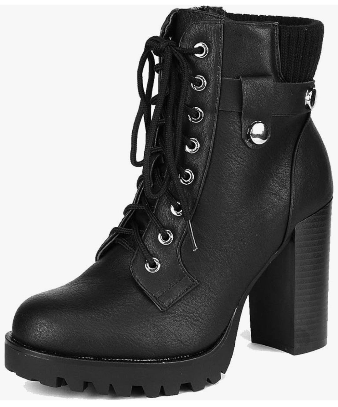 Dream Paris Lace Up Combat Ankle Boots (Size 6)