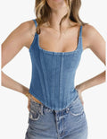 Denim Corset Tank Top (Small)