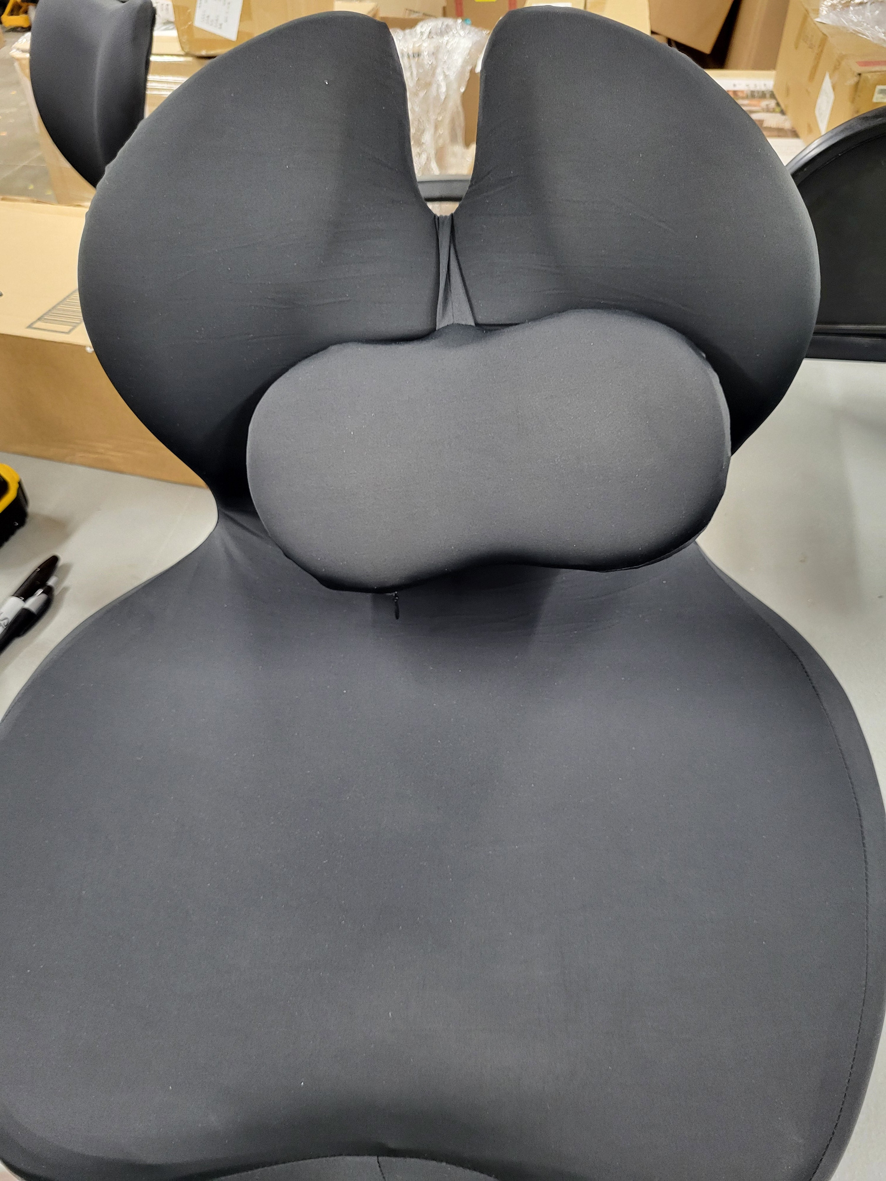LuhjLyhj Adjustable Memory Foam Lumbar Cushion - Ergonomic Lower Back Support Pillow with Cotton Cover, Mid-Height Customizable Design for Office Chair, Car Seat, Long Sitting (Black, Large)