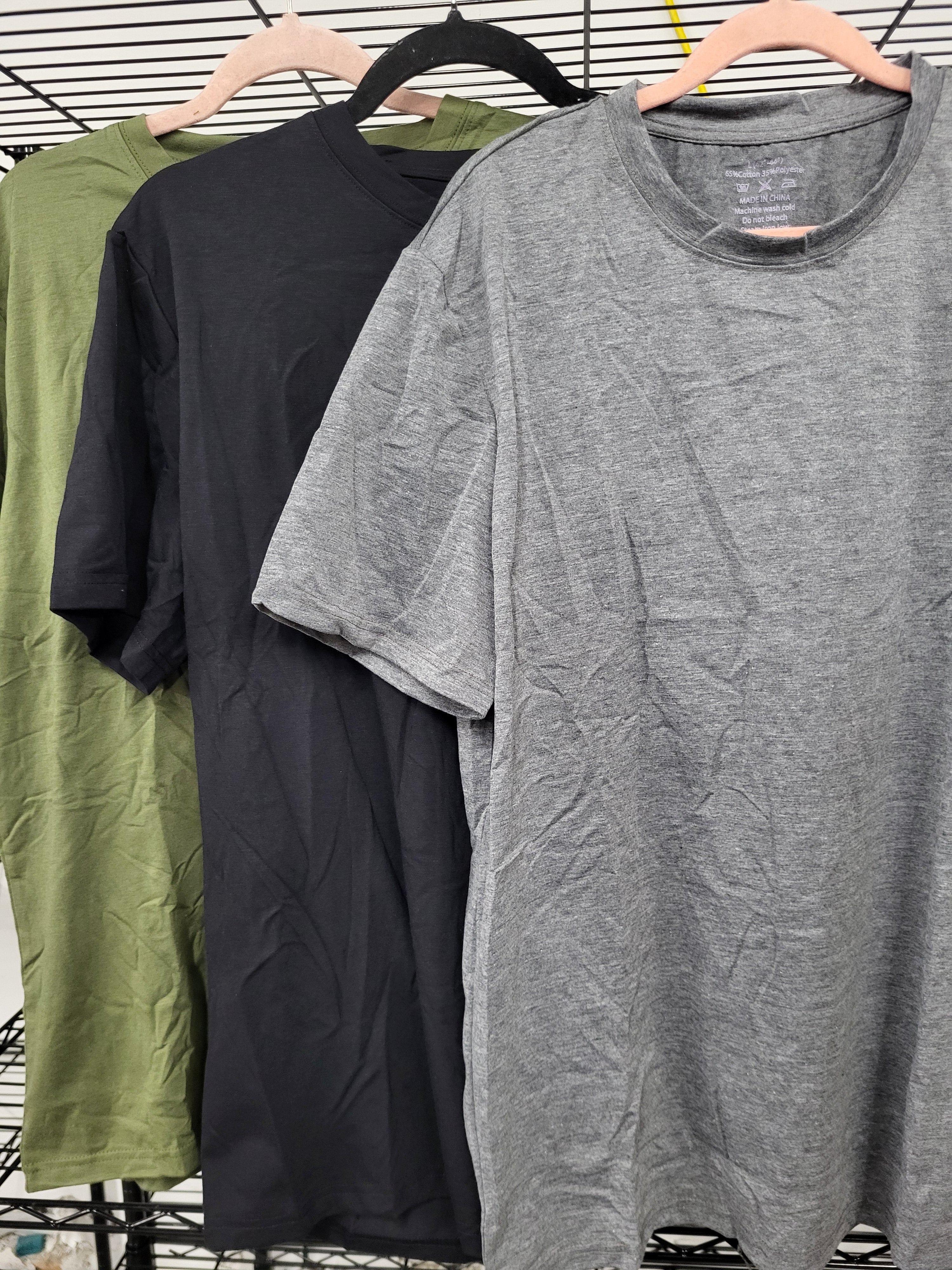 Plain T-Shirts 3 Pack (Large)