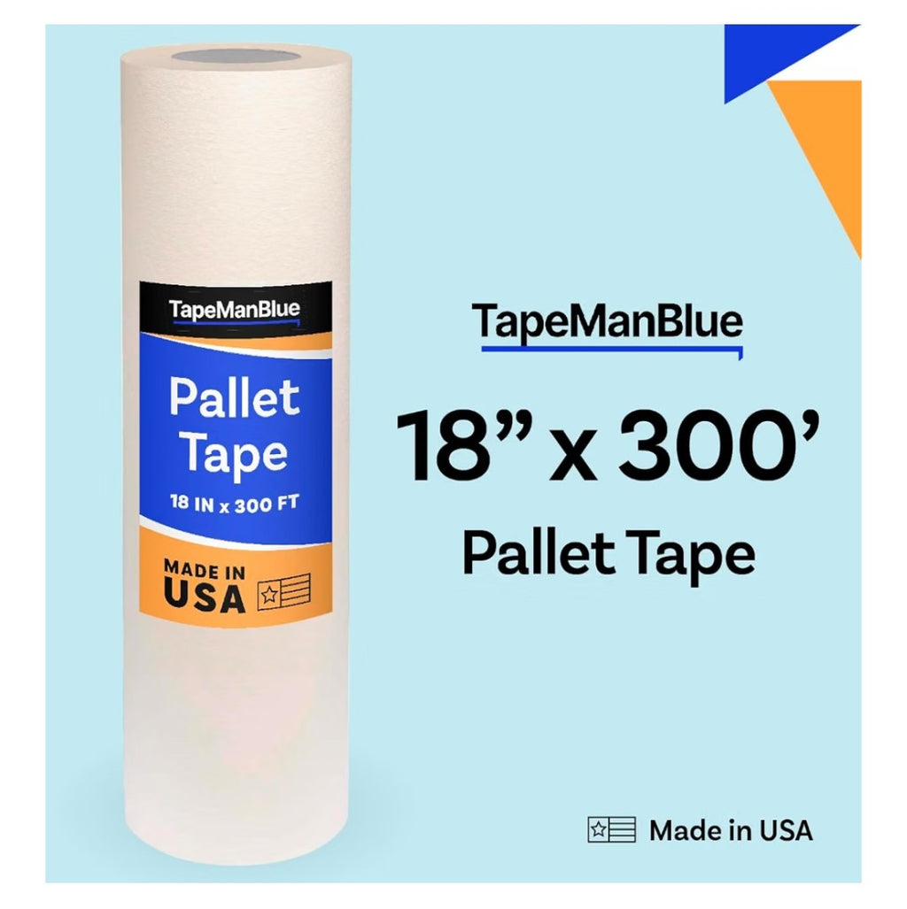 TapeManBlue Pallet Tape for Screen Printing (18in x 300ft)