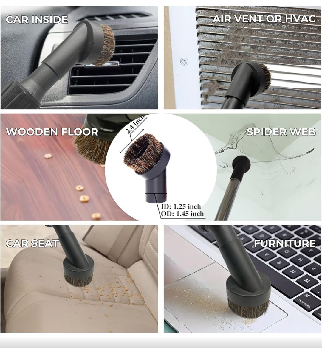 Vacext Universal Vacuum Attachments and Brushes Kit
