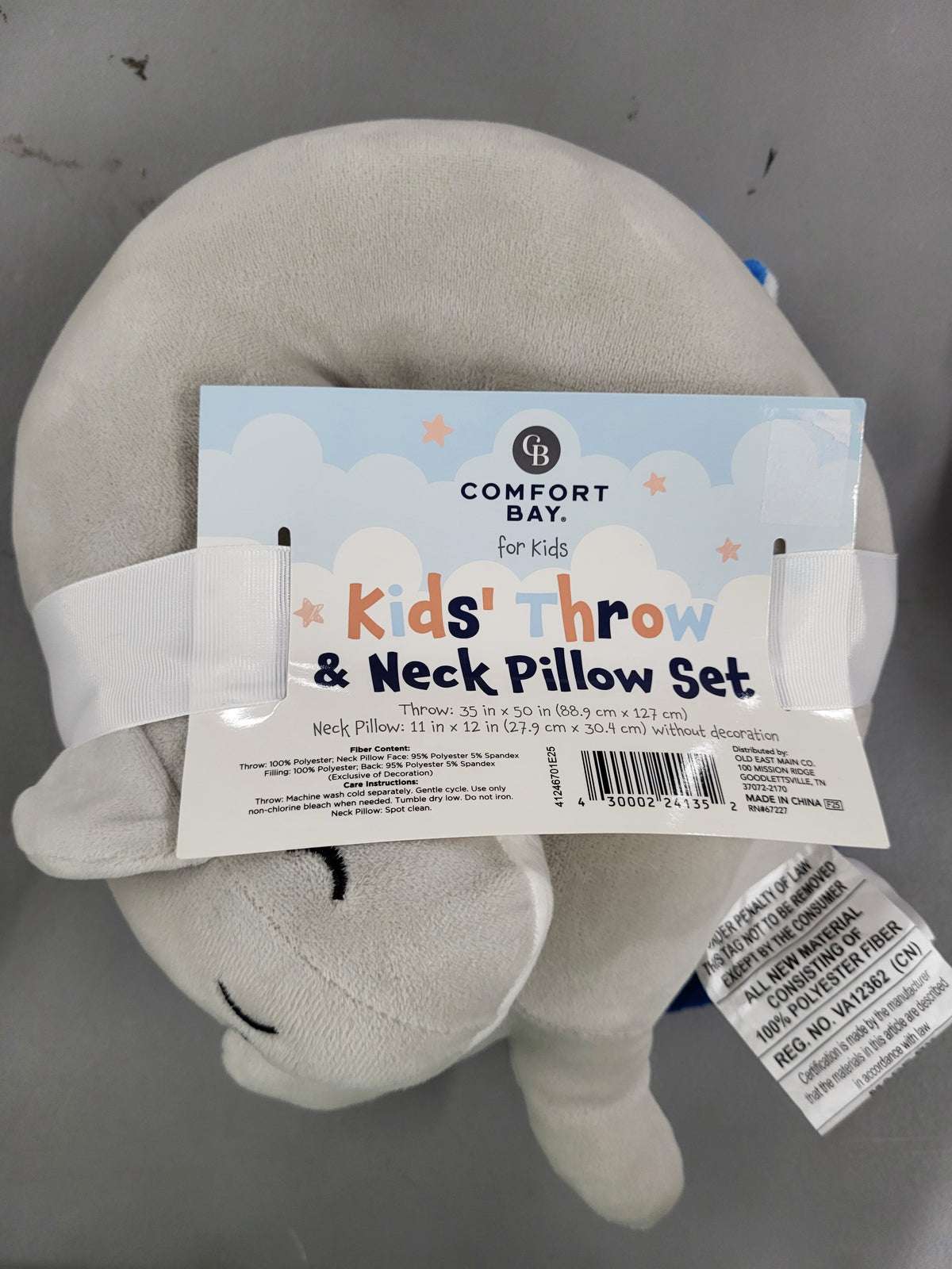 Kids Shark Throw Blanket and Neck Pillow Set