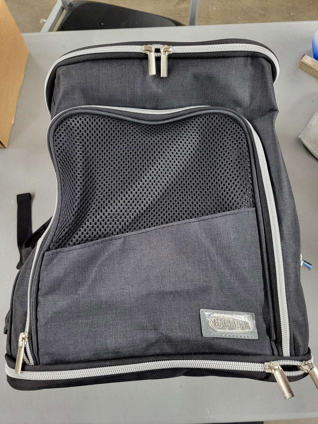 BAGLHER Expandable Pet Carrier Backpack Pet Backpack for Small Cats Puppies Dogs Bunny, Airline-Approved Ventilate Backpack for Travel, Hiking and Outdoor Use. Black