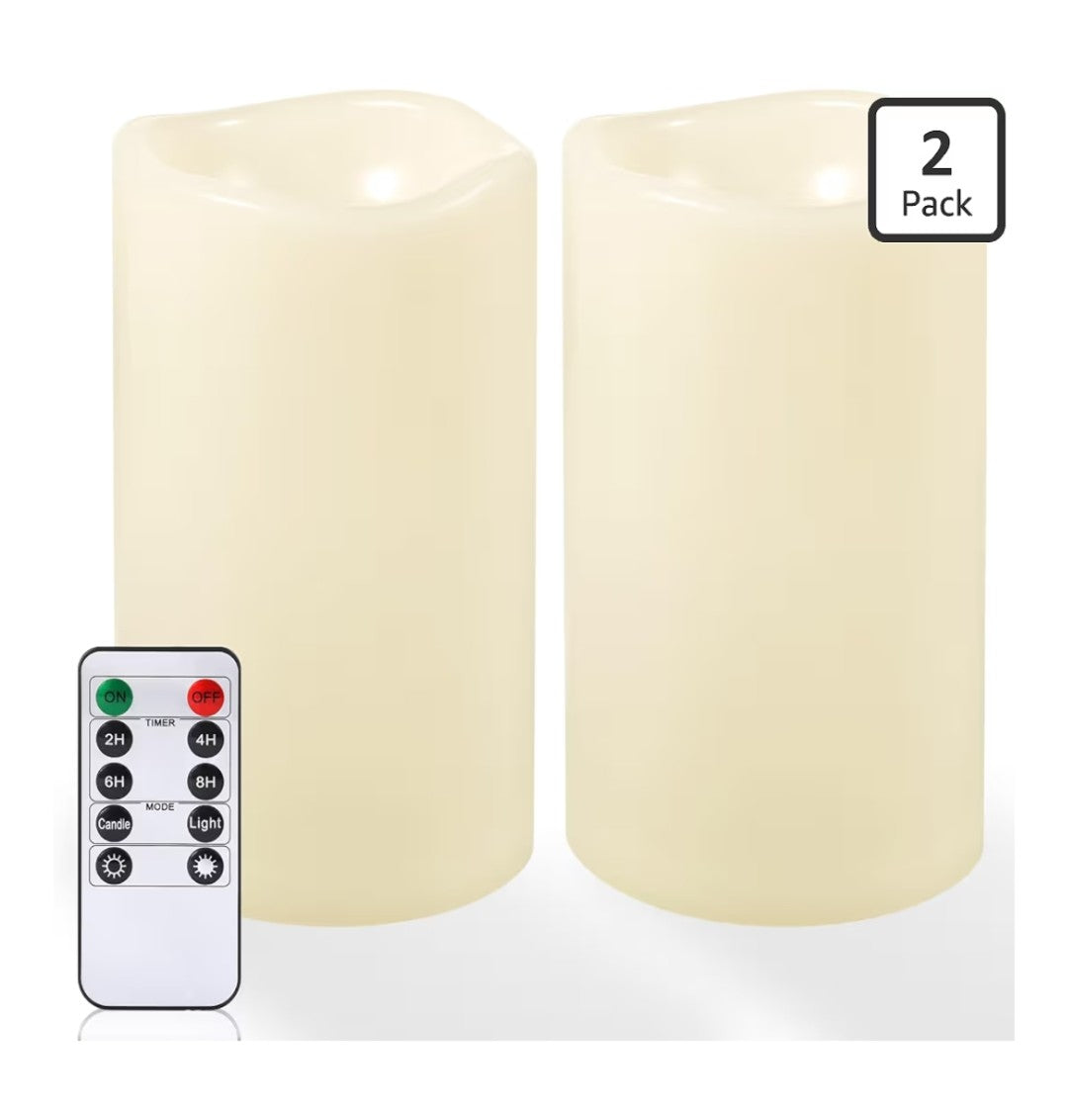 6x4in Flameless Candles 2 pack