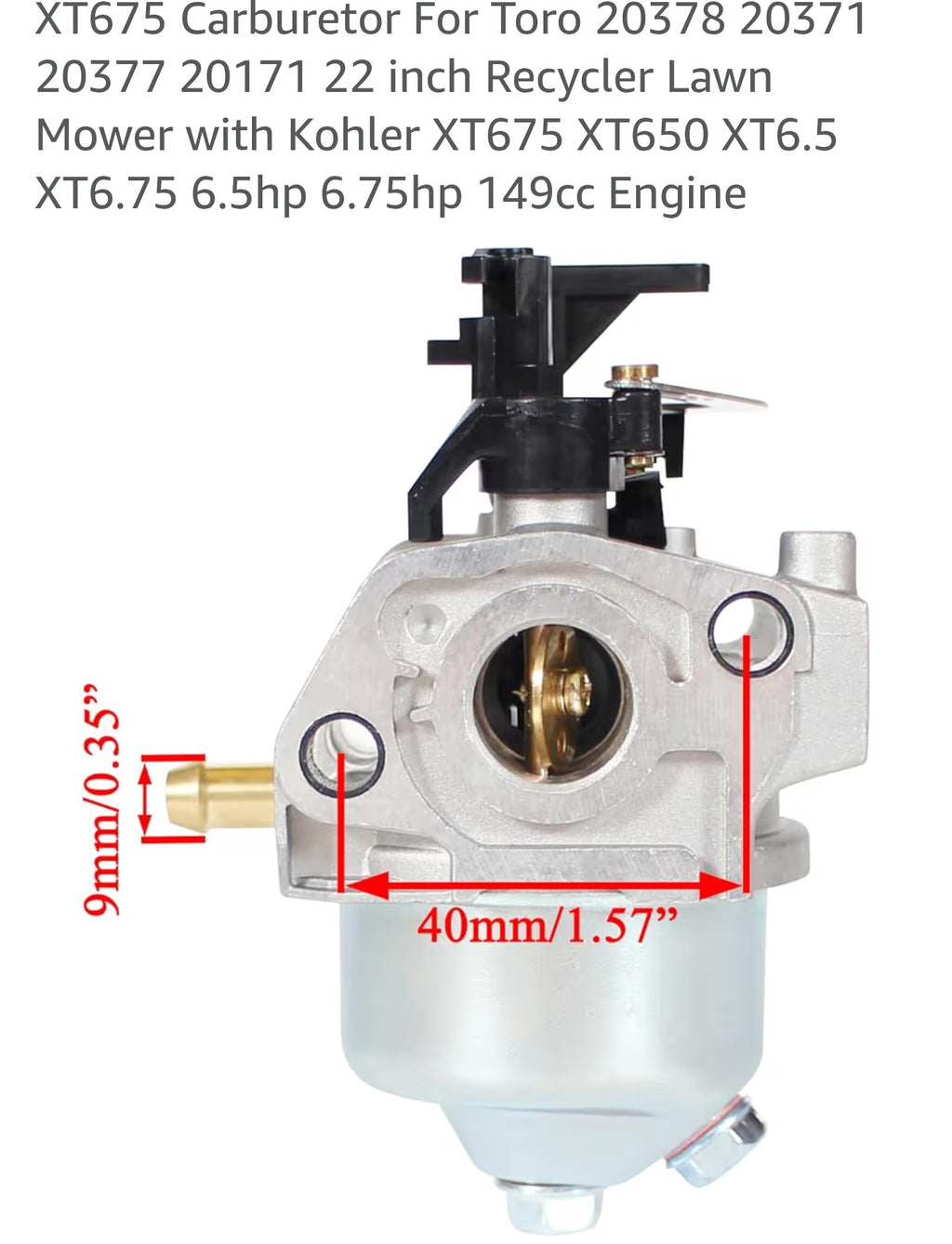 XT675 Carburetor For Toro