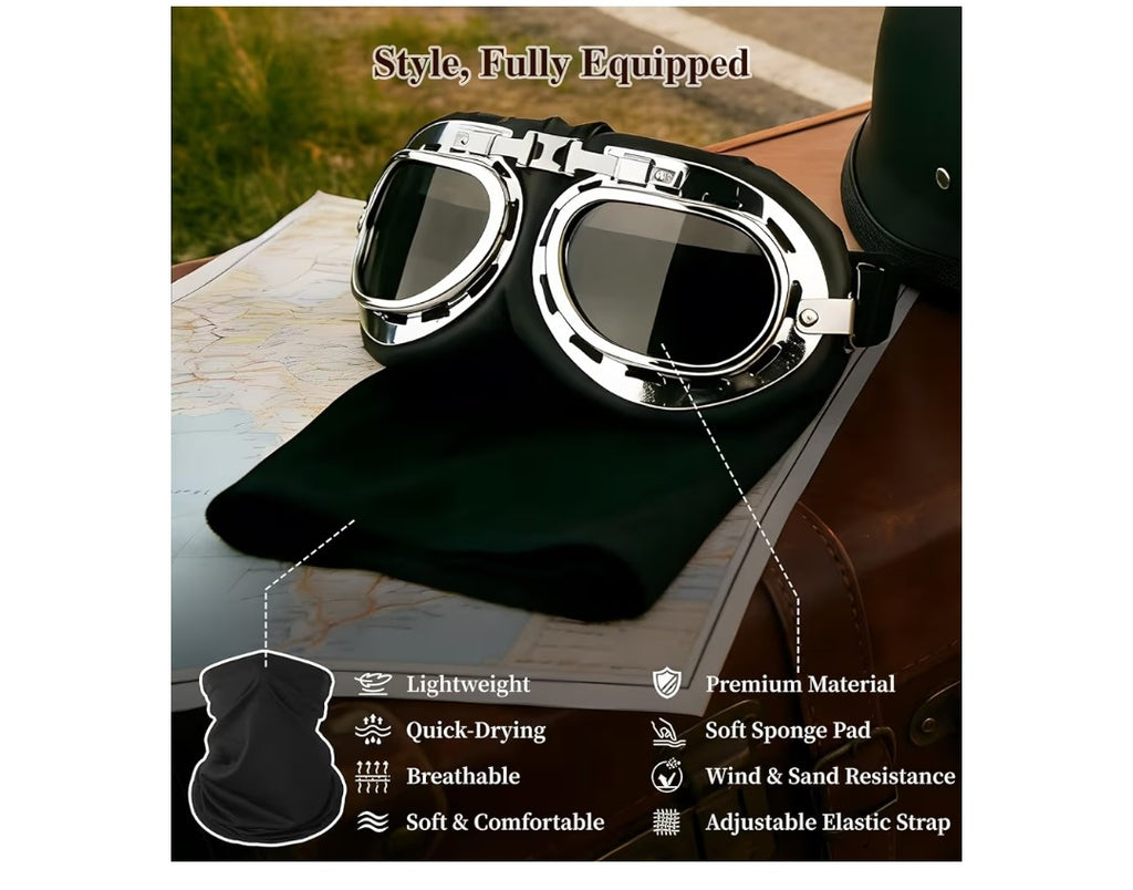 Ziyogift German Style Motorcycle Helmet (Medium)
