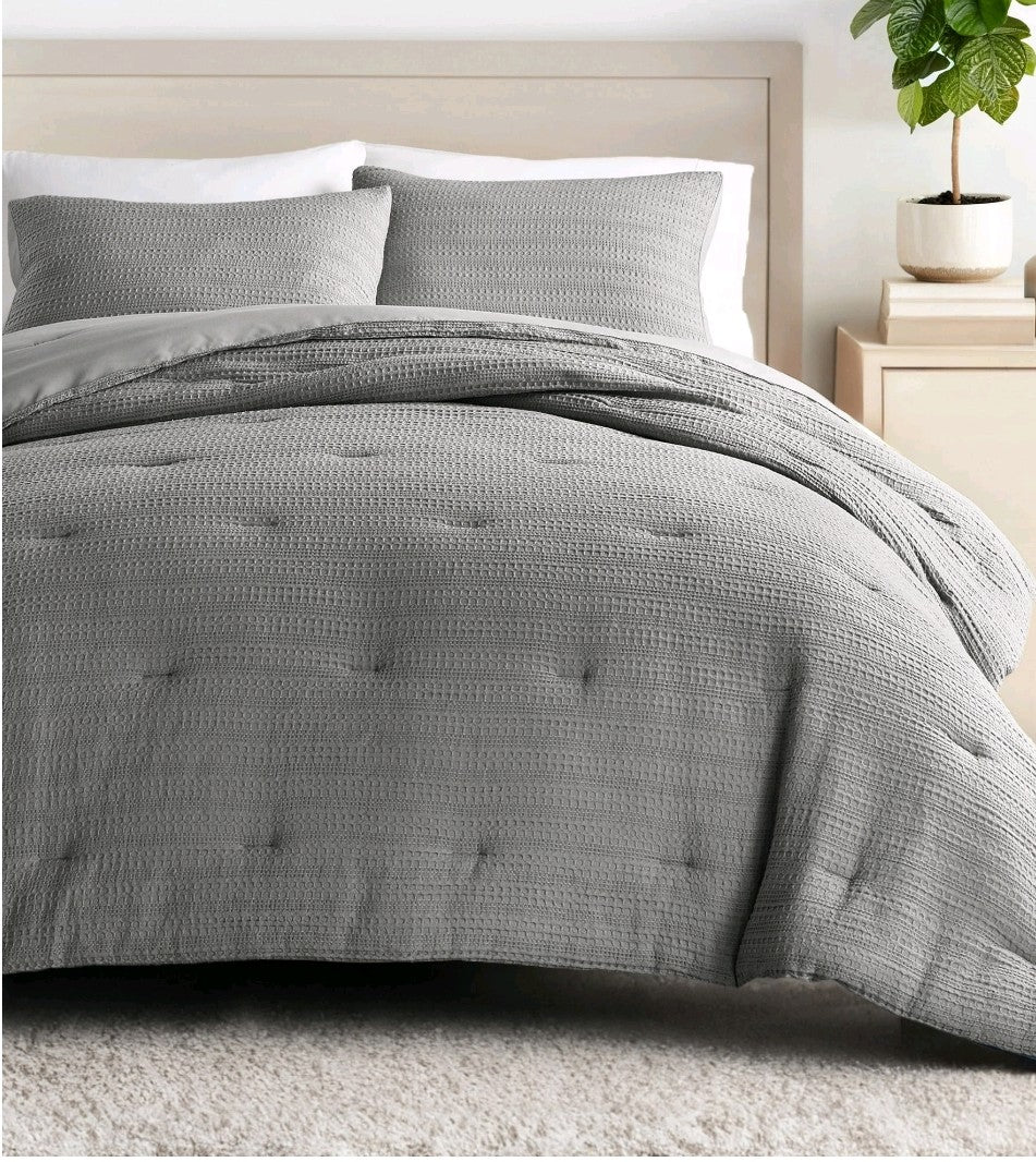 iEnjoy Home Full/Queen Comforter Set (Gray)
