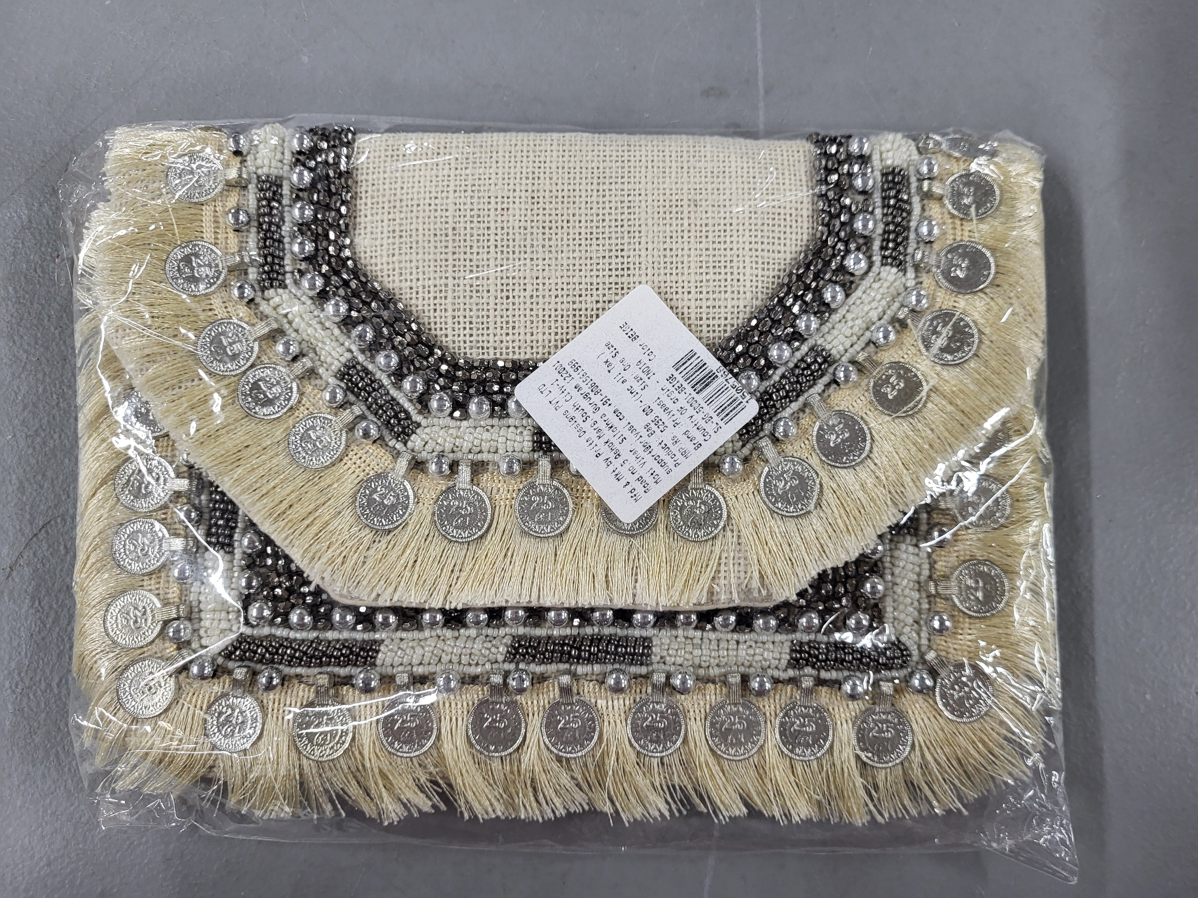 Priyaasi Coin Embellished Jute Sling Bag