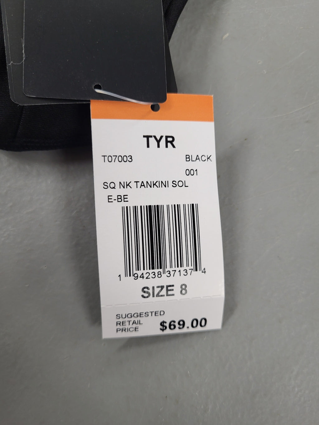 TYR Square Neck Tankini Top (Size 8)