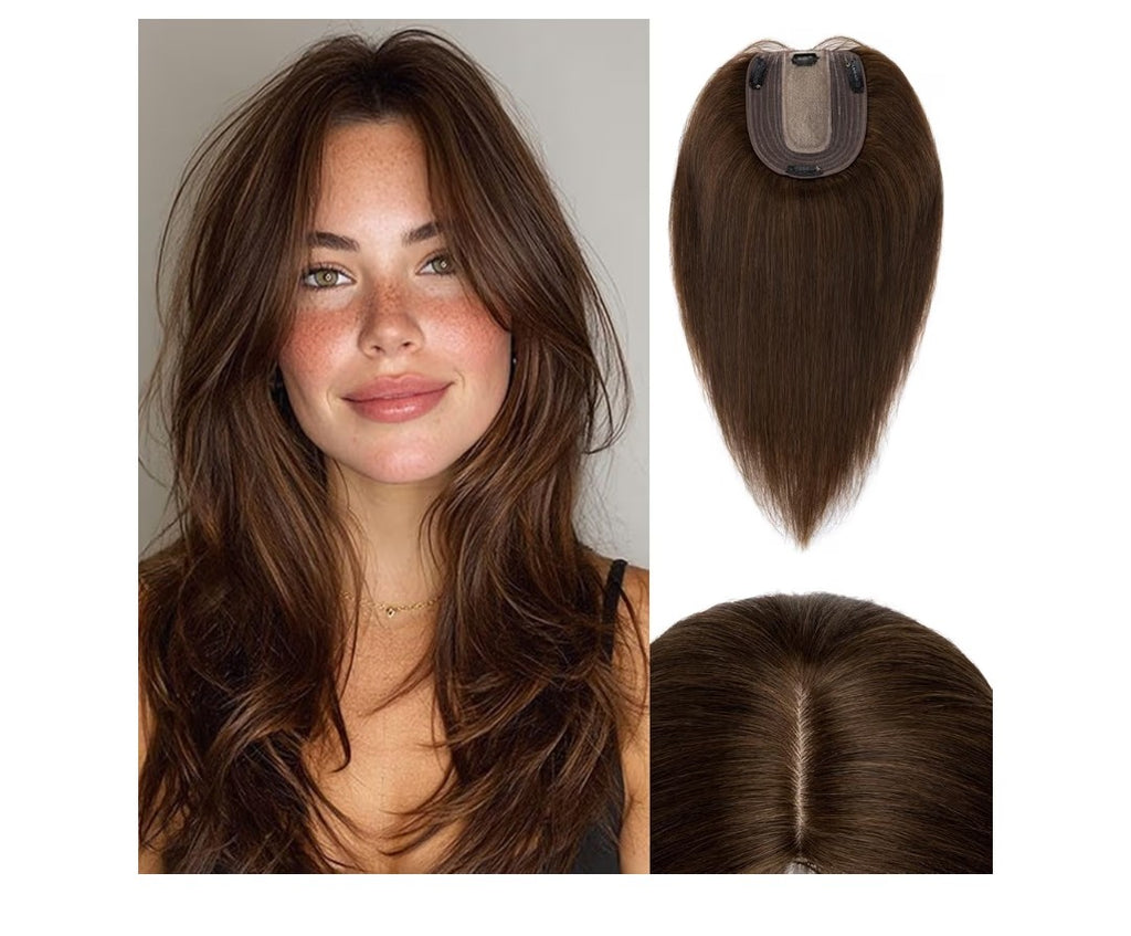 Rich Choices Hair Topper Medium Brown 10in
