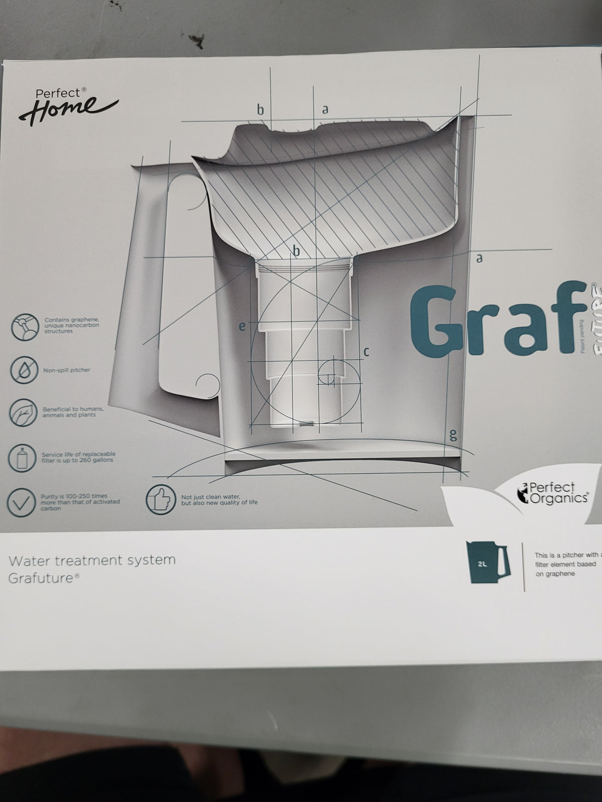 Graf Water Treatment Pitcher (0.5 Gal/ 2 Litter)