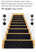 Stair Treads for Wooden Steps 15pcs - 8x30in
