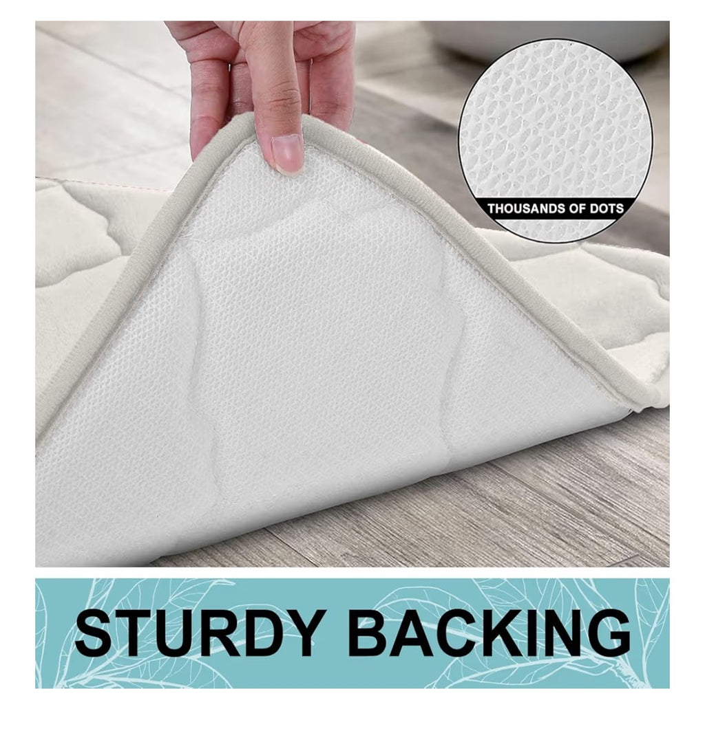 Memory Foam Bath Mat 36x24in (Cream)