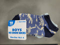 Boys No Show Socks, 10 pack (Shoe Size 10.5-4)