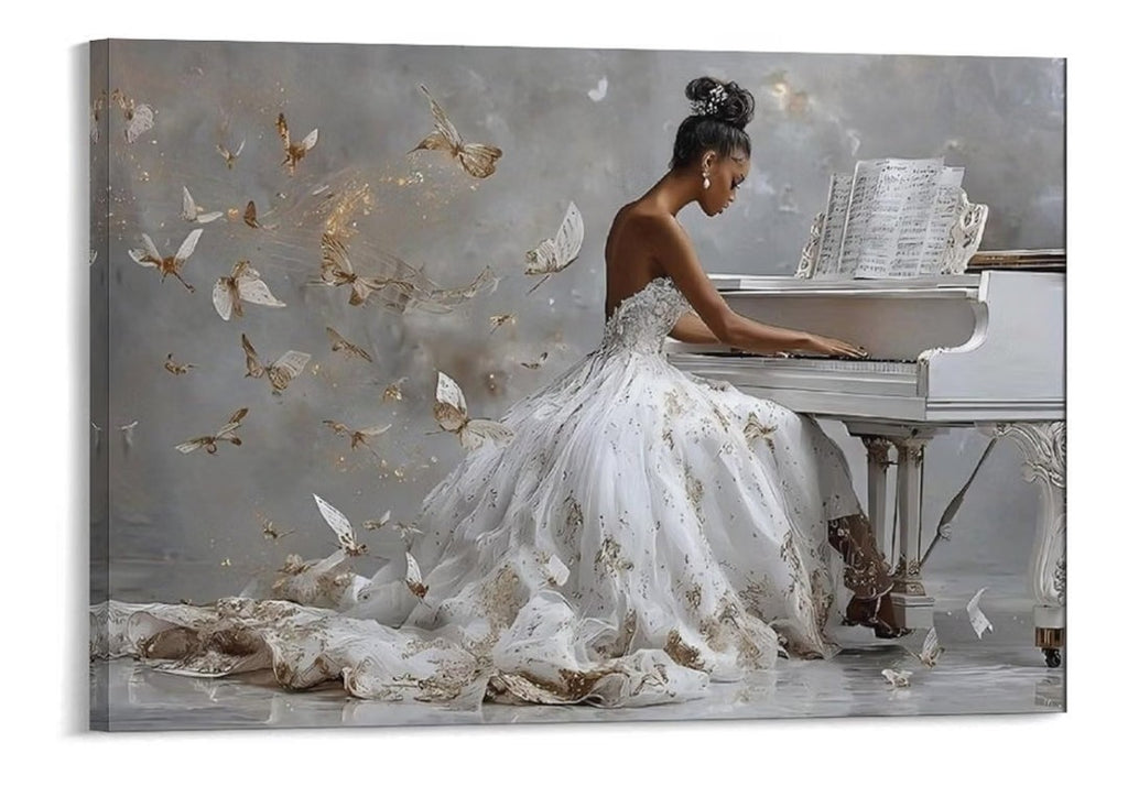 Canvas Poster, 39.25" x 27.6", Pianist