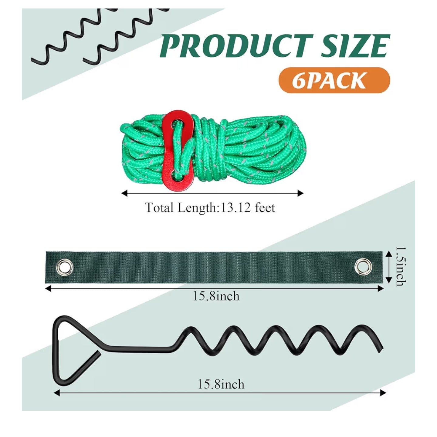 Sintuff 6 Set Tree Stakes and Supports Kit for Anti Hurricane Leaning Trees.
