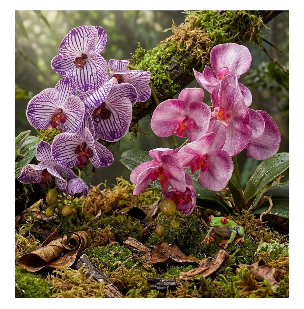 Artificial Phalaenopsis with Suction Cups 2 pack