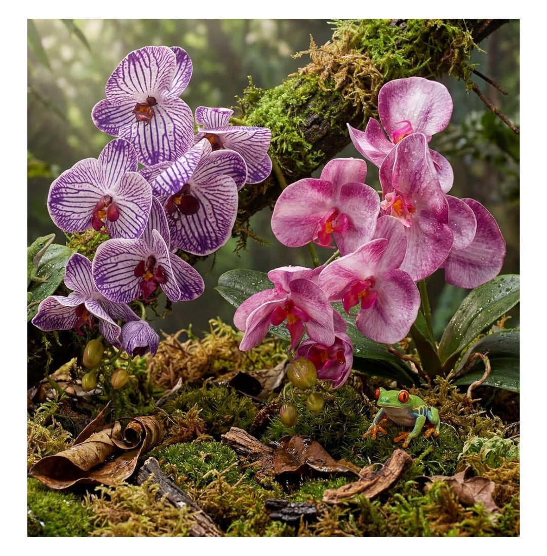 Artificial Phalaenopsis with Suction Cups 2 pack