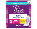 Poise Incontinence & Postpartum Pads, 5 Drop Maximum Absorbency, 84 Count