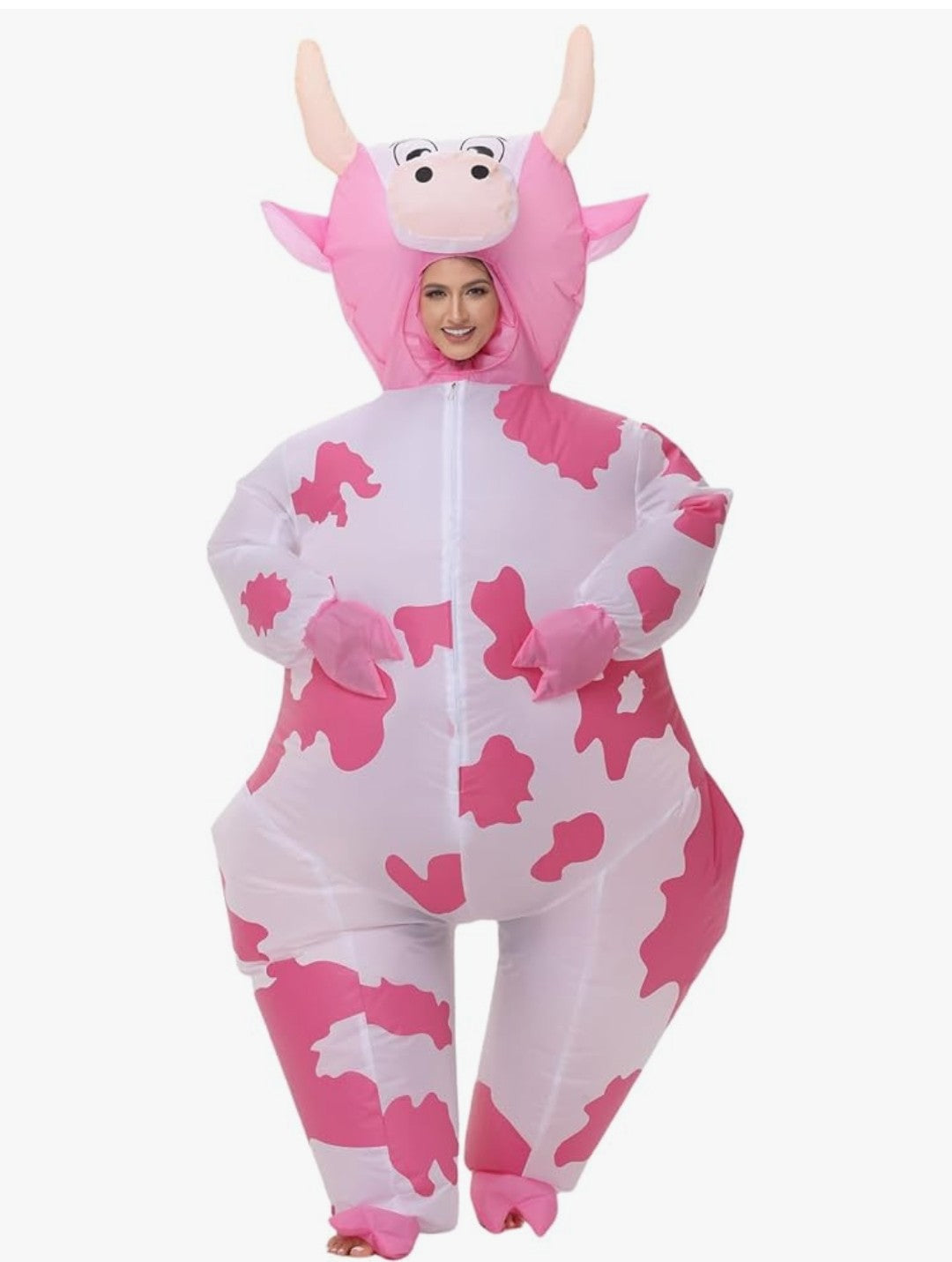 Pink Inflatable Cow Costume Size Small