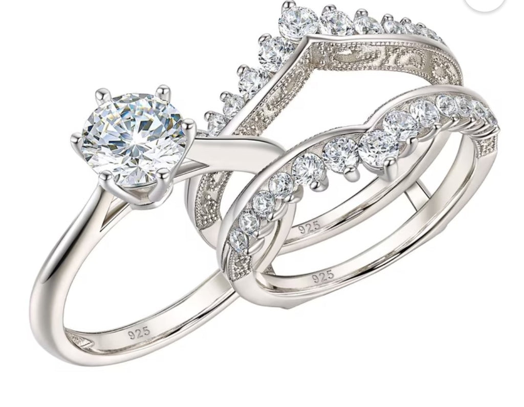 Wuziwen Crown Wedding Ring Gaurd (Size 4)