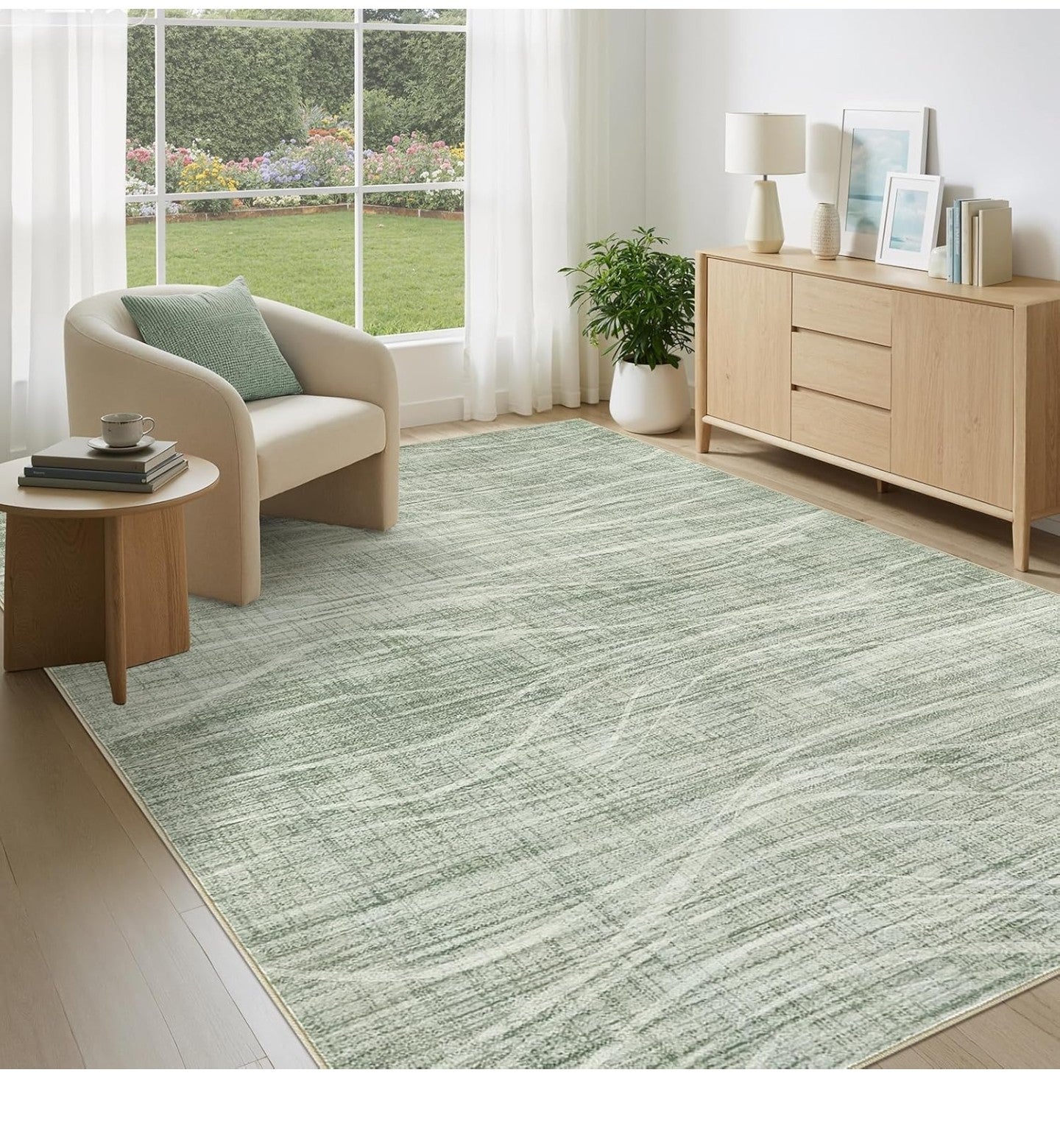 WITSHOCK 5x7 Area Rug for Living Room, Washable Rug